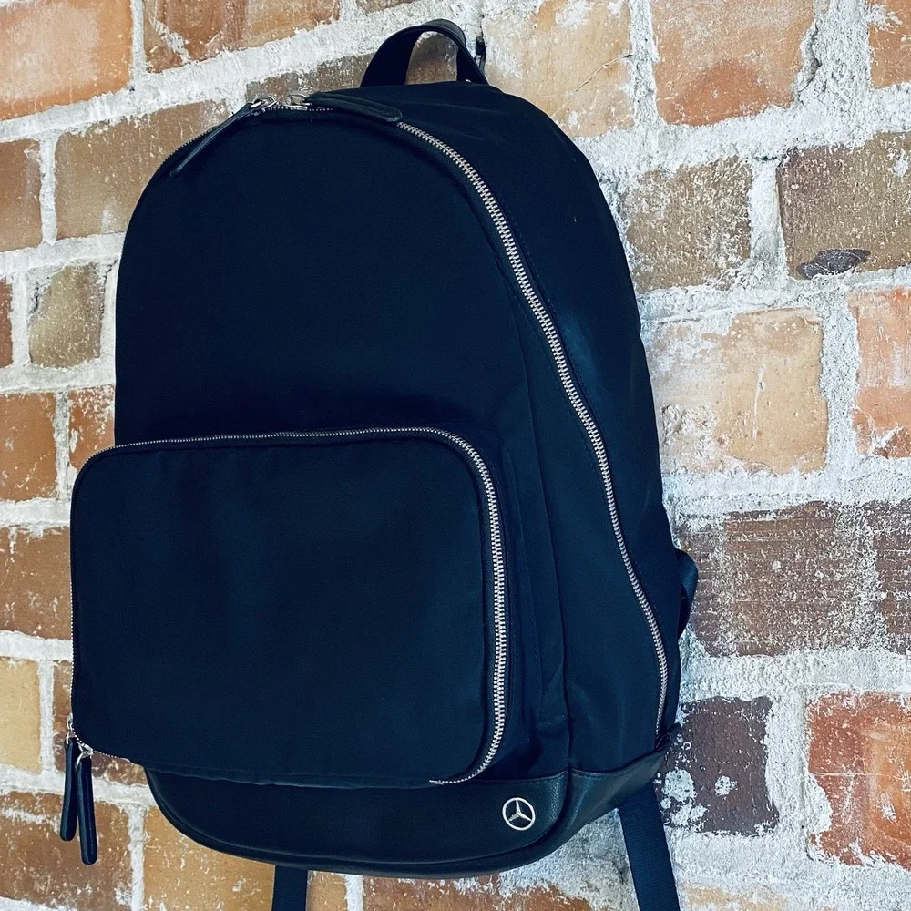Haerfest x Mercedes Benz Limited Edition Black Nylon Leather Travel Backpack
